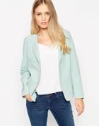 Asos Blazer With Waterfall Front - Mint