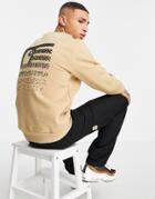 Carhartt Wip Fade State Back Print Sweatshirt In Brown
