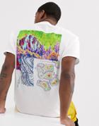 Reclaimed Vintage Oversized T-shirt With Market Pen Print-white