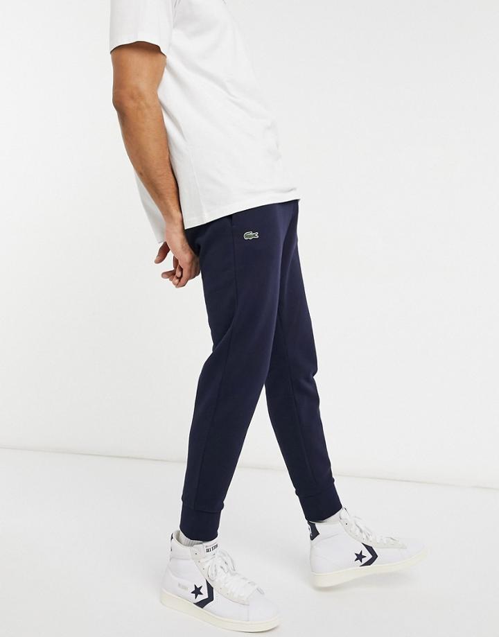 Lacoste Slim Leg Sweatpants In Navy-black