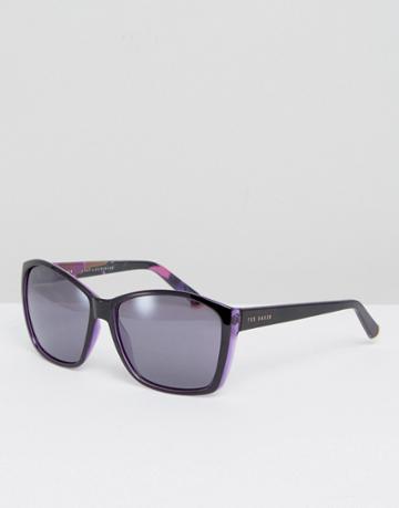 Ted Baker Larke Sunglasses In Black - Black