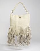 Little Mistress Fringed Bag - Light Gray