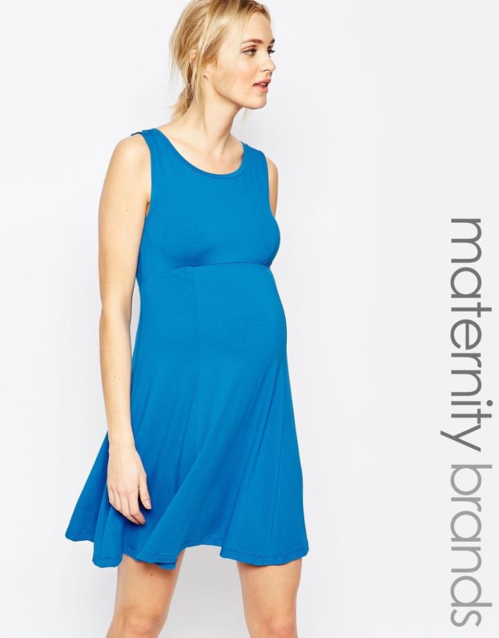 Isabella Oliver Sleeveless Skater Dress - Blue