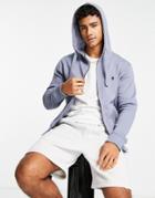 French Connection Full Zip Hoodie In Light Blue