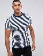 Another Influence Striped Chest Pocket T-shirt - White