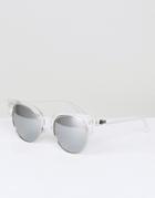 Quay Australia Avalon Clear Frame Sunglasses - Clear
