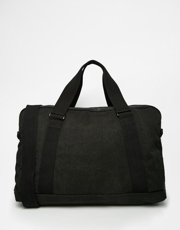 Asos Carryall In Black Canvas - Black