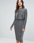 Y.a.s Glitter Dress - Silver