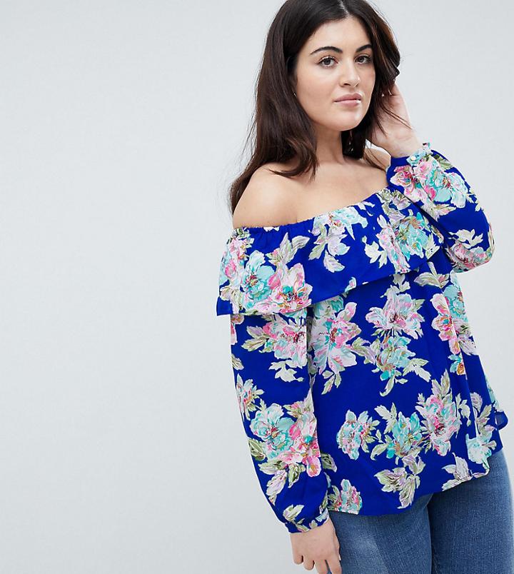 Lovedrobe Printed Bardot Top - Multi