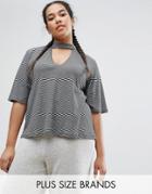 Pink Clove Collar Detail Top With Keyhole - Multi