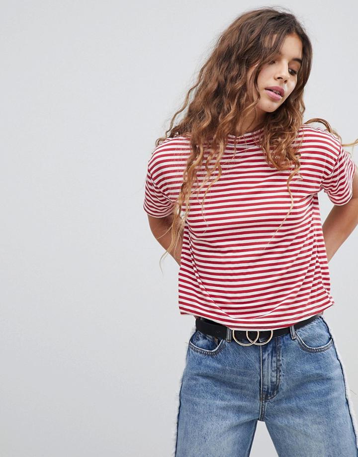 Miss Selfridge Funnel Neck Slouch Crop T-shirt - Multi