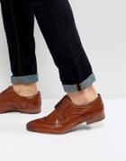 Walk London City Leather Brogue Shoes - Tan