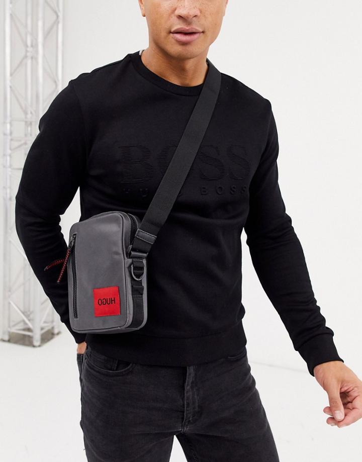 Hugo Kombinat Two Tone Cross Body Bag In Gray