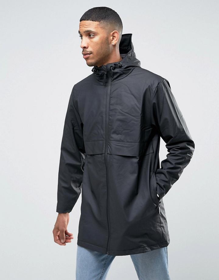 Rains Mile Thermal Lined Raincoat Long - Black