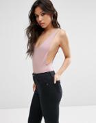 Asos Tank Body With Scoop Back - Dusty Nude