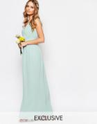 Tfnc Wedding Wrap Embellished Maxi Dress - Morning Mist