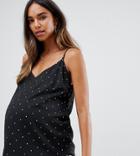Asos Design Maternity Cami In Polka Dot - Multi