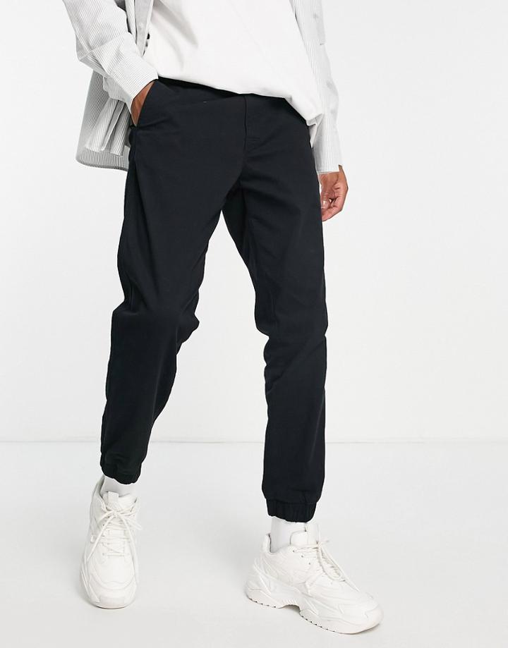 Only & Sons Cuffed Slim Fit Chinos In Black