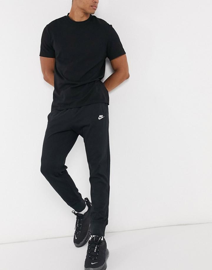 Nike Club Cuffed Jersey Pants In Black