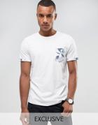 Jack & Jones Originals T-shirt With Contrast Printed Pocket - White