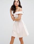 Vila Bardot Skater Dress - Silver