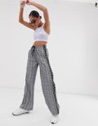 Nike Black Textured Print Popper Pants