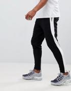 Sixth June Skinny Sweatpants In Black With Side Stripe