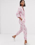 Fabienne Chapot Gigi Jumpsuit In Palm Print - Pink
