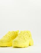 Asos Design Deejay Chunky Sole Sneakers In Yellow