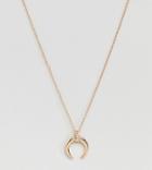 Designb Horn Pendant Necklace In Gold Exclusive To Asos - Gold