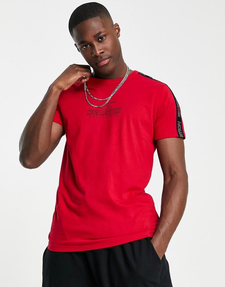 Hollister T-shirt With Ombre Effect In Red