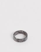 Asos Design Resin Band Ring - Gray