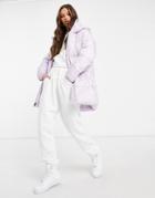 Columbia Puffect Mid Hooded Jacket In Lilac-purple