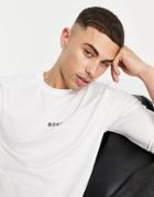 Boss Tchark Long Sleeve T-shirt In White