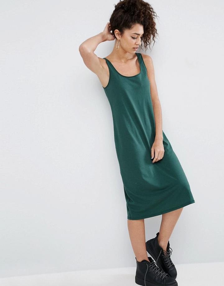 Asos Ultimate Midi Tank Dress - Green