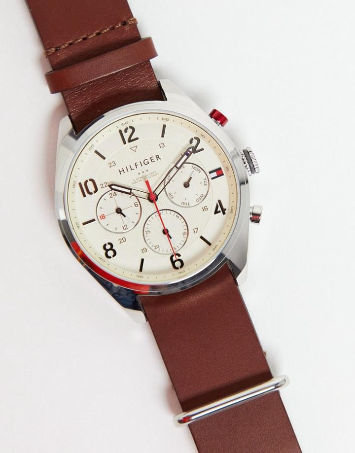 Tommy Hilfiger Corbin Watch With Brown Strap