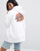 Santa Cruz Pull Over Hood With Oval Dot Logo - White