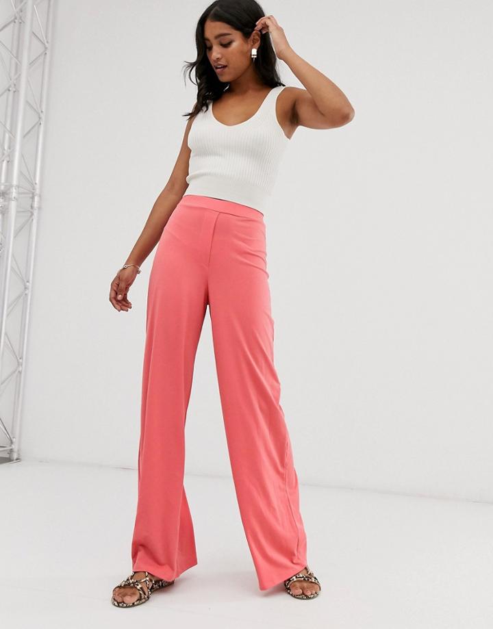 Unique21 Wide Leg Pants-pink