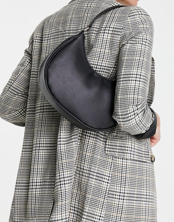 New Look Scoop Shoulder Bag In Black