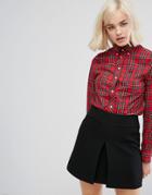 Fred Perry Reissue Plaid Shirt - Red