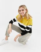 New Look Sweater With Zip In Yellow - Yellow