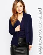 Alter Petite Frill Pocket Detail Blazer - Navy