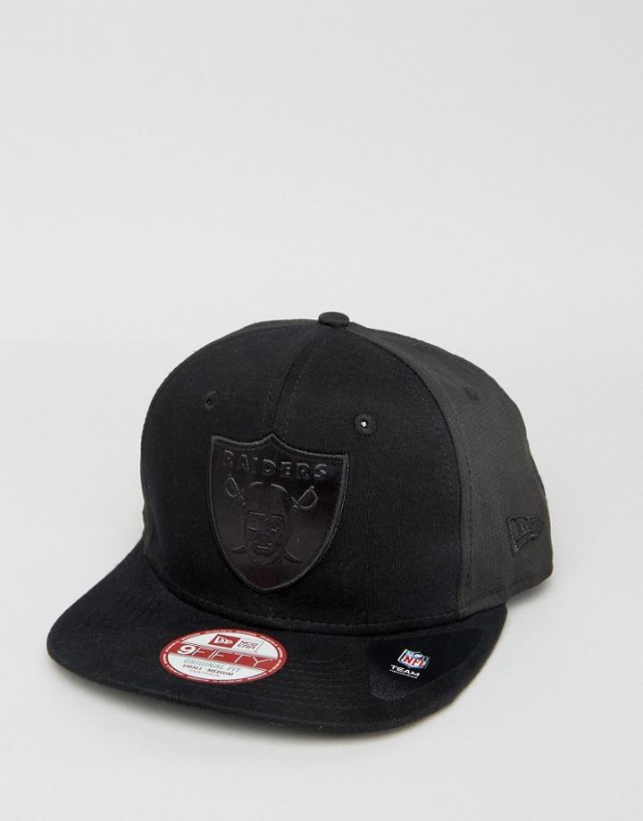 New Era 9fifty Snapback Cap La Raiders Embossed - Black