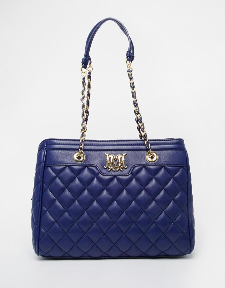 Love Moschino Quilted Tote Bag - Navy