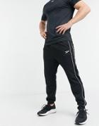 Reebok Training Piped Sweatpants In Black