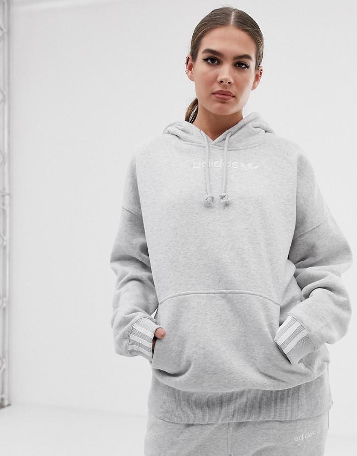 Adidas Originals Coeeze Hoodie In Gray Heather - Gray