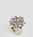 Asos Curve Statement Jewel Ring - Gold