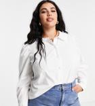 Yours Exclusive Oversized Collar Shirt In White