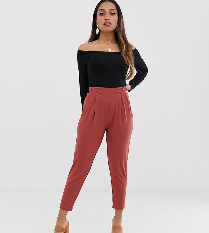 Asos Design Petite Ultimate Jersey Peg Pants-pink