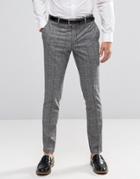 Jack & Jones Premium Skinny Smart Pant In Flecked Check - Gray